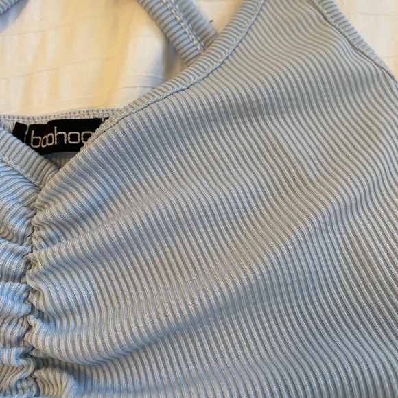 Blue ribbed crop top - Picture 3 of 3